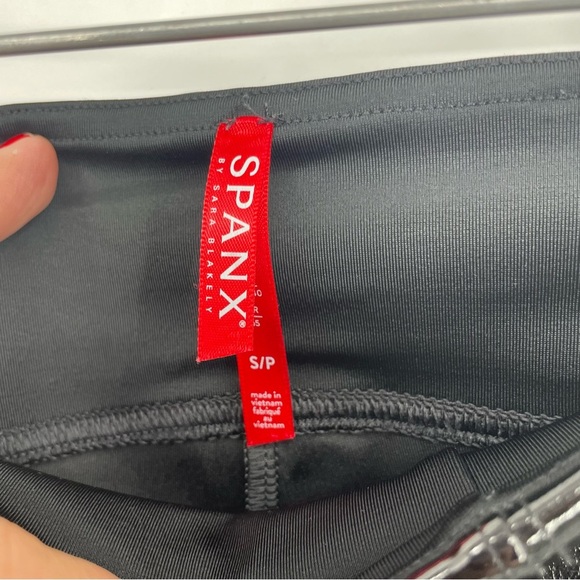 Spanx Shape Faux Leather Patent Leggings High Waist Black Small- 20301R - Picture 4 of 11